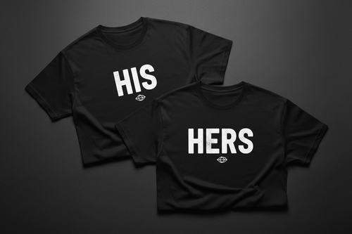 Custom couple's T-shirt for her – matching set